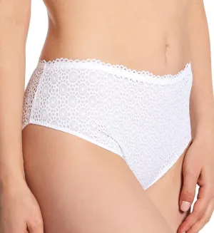 Antigel Women's Destination Futur High Waist Brief Panty, FCH0327, White, L
