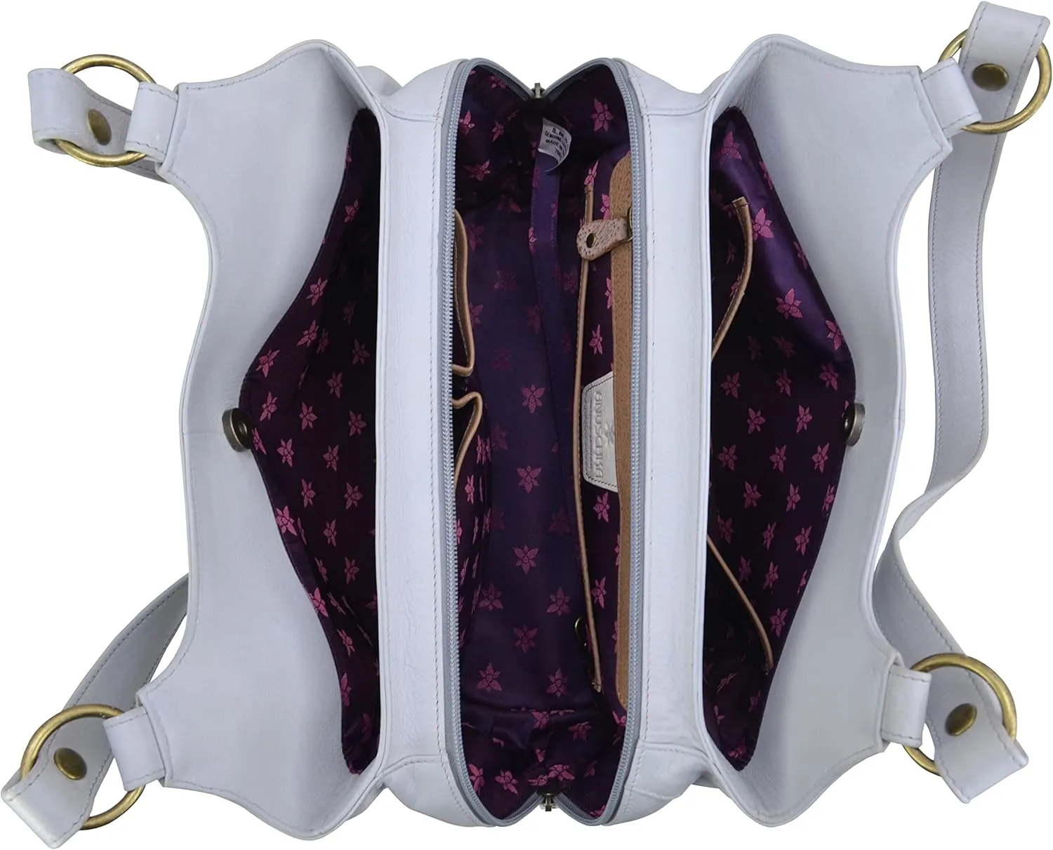 Anuschka Women’s Genuine Leather Large Triple Compartment Hobo - Hand Painted Exterior