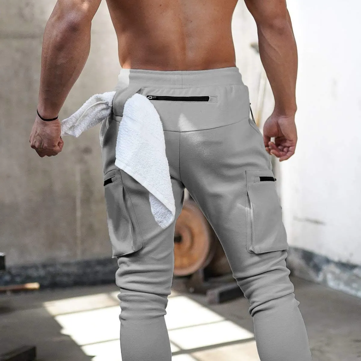 AOTORR Men's Workout Sport Pants, Athletic Running Jogger Track Pants Casual Sweatpants Trousers with Pockets