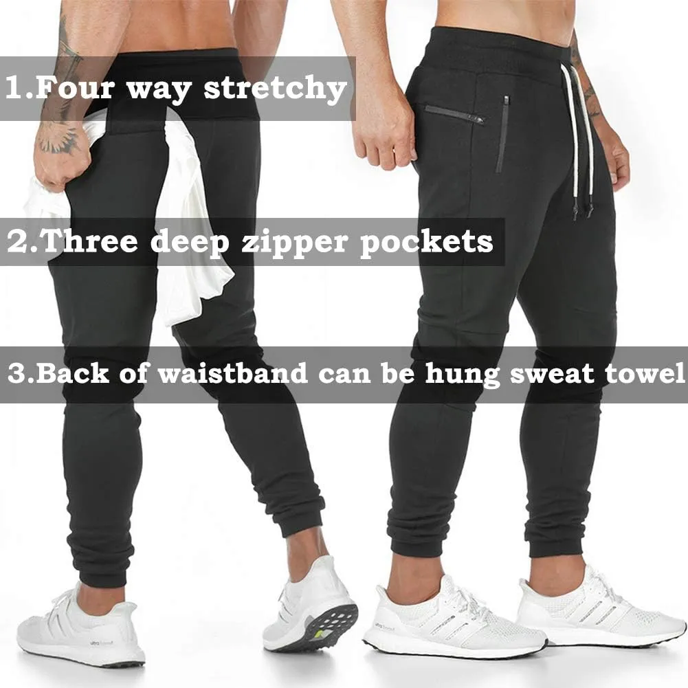 AOTORR Men's Workout Sport Pants, Athletic Running Jogger Track Pants Casual Sweatpants Trousers with Pockets