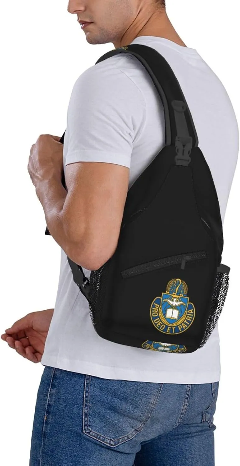 Army Chaplain Corps Sling Backpack Shoulder Chest Bag For Men Women Hiking Travel Crossbody Daypack