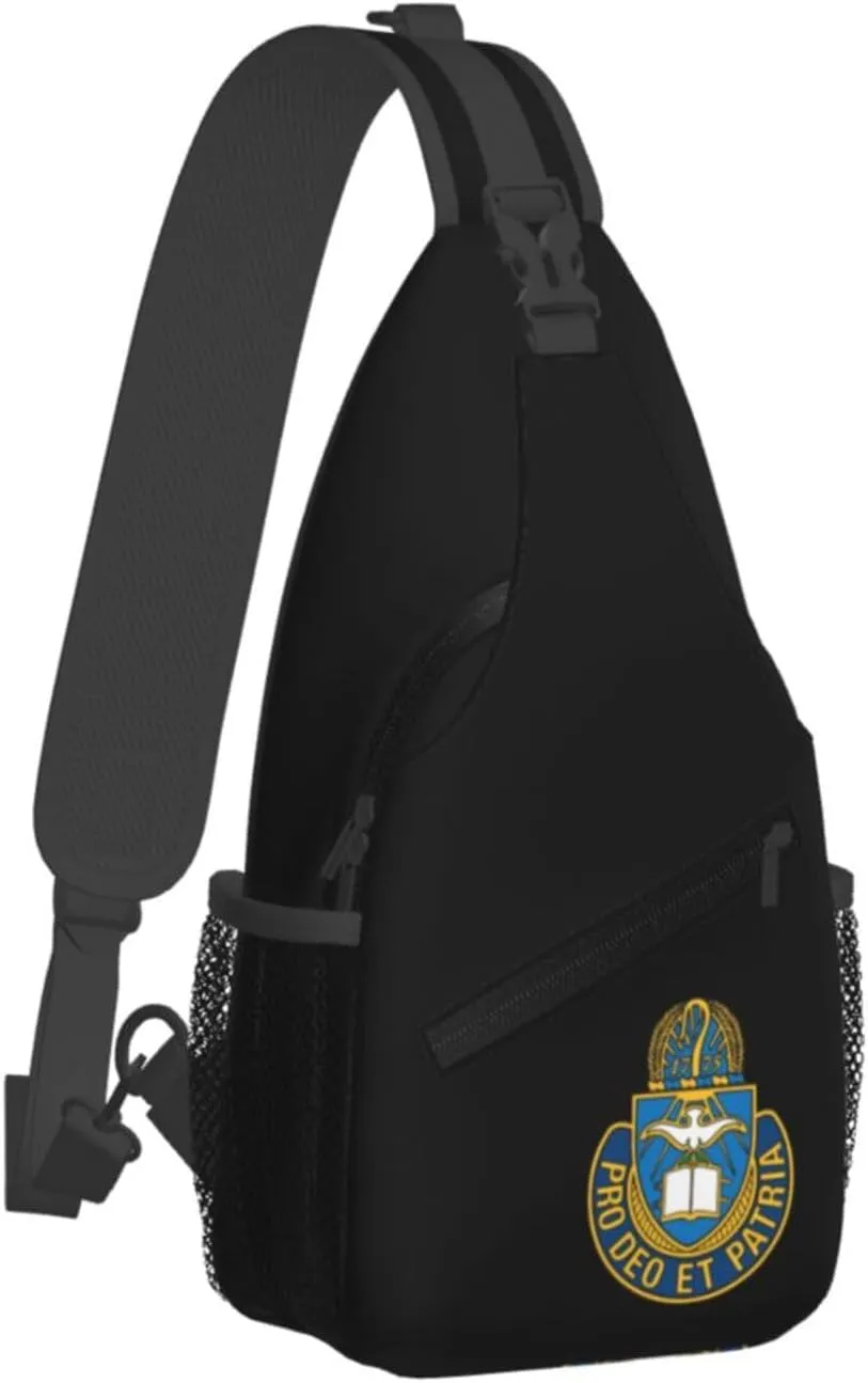 Army Chaplain Corps Sling Backpack Shoulder Chest Bag For Men Women Hiking Travel Crossbody Daypack
