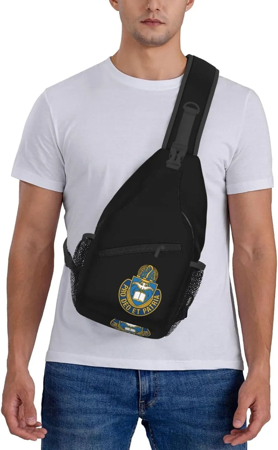 Army Chaplain Corps Sling Backpack Shoulder Chest Bag For Men Women Hiking Travel Crossbody Daypack