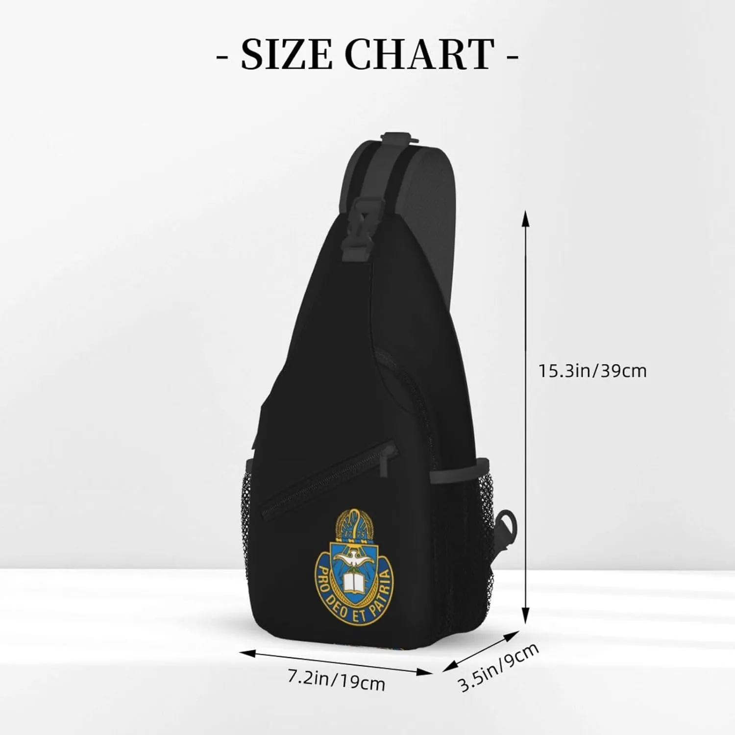 Army Chaplain Corps Sling Backpack Shoulder Chest Bag For Men Women Hiking Travel Crossbody Daypack