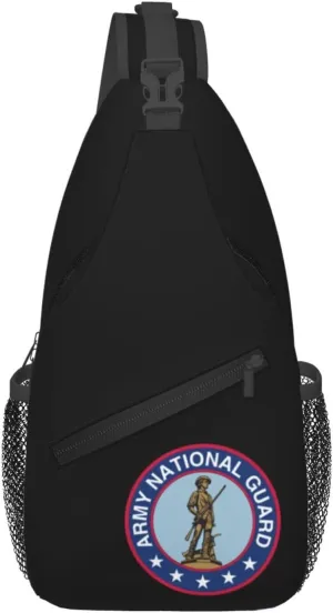 Army National Guard Sling Backpack Shoulder Chest Bag For Men Women Hiking Travel Crossbody Daypack
