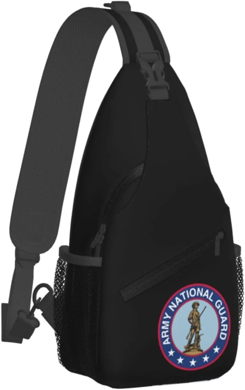 Army National Guard Sling Backpack Shoulder Chest Bag For Men Women Hiking Travel Crossbody Daypack