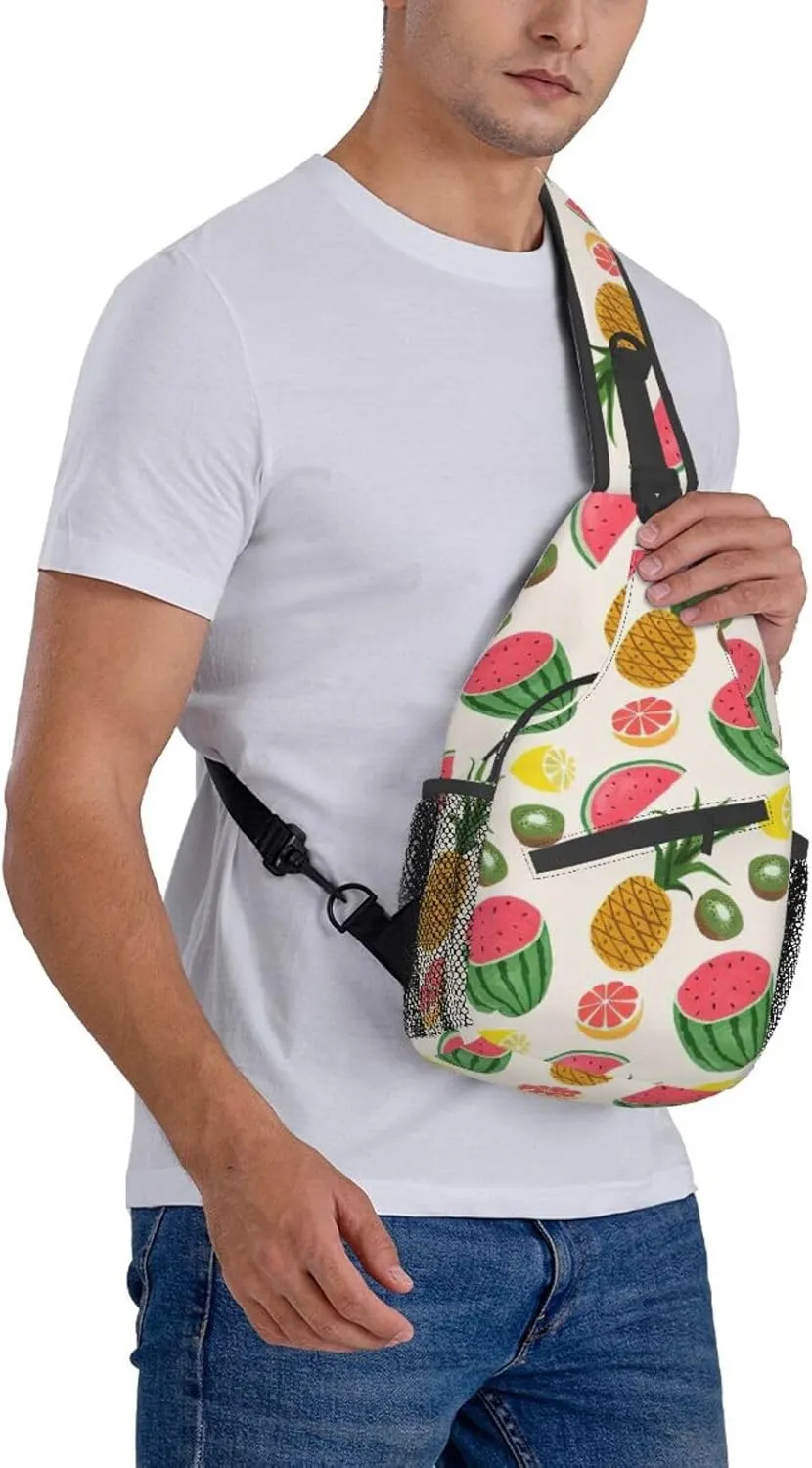 Art Blue Dragonfly Crossbody Bag Chest Shoulder Bag Small Casual Backpack Suitable For Women Men Hiking