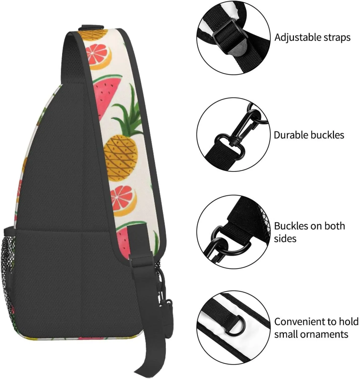 Art Blue Dragonfly Crossbody Bag Chest Shoulder Bag Small Casual Backpack Suitable For Women Men Hiking