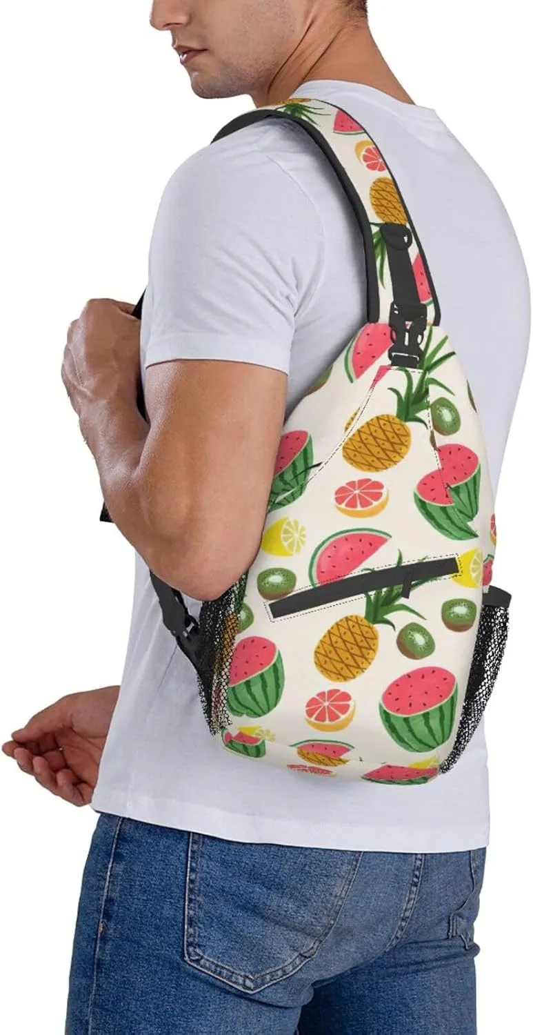 Art Blue Dragonfly Crossbody Bag Chest Shoulder Bag Small Casual Backpack Suitable For Women Men Hiking