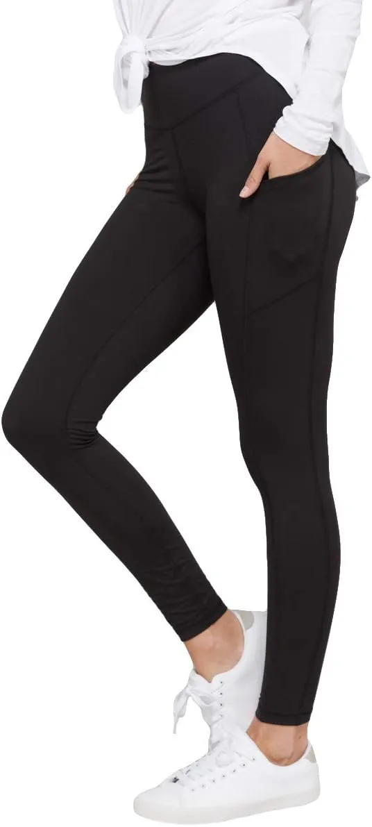 Ashen Fane Full Length High Waist Super Soft Workout Yoga Fitness Pants with Optional Pockets
