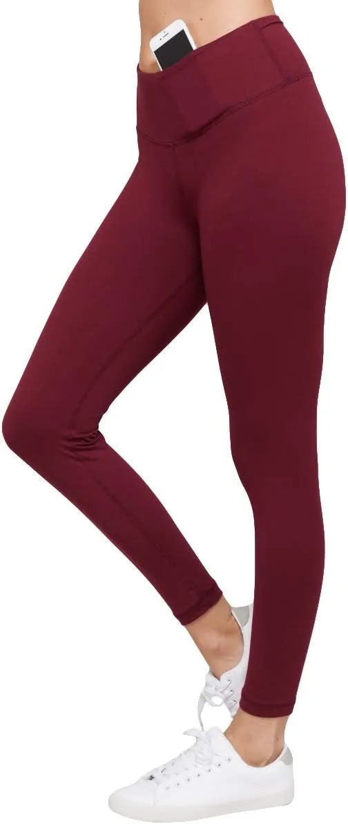 Ashen Fane Full Length High Waist Super Soft Workout Yoga Fitness Pants with Optional Pockets