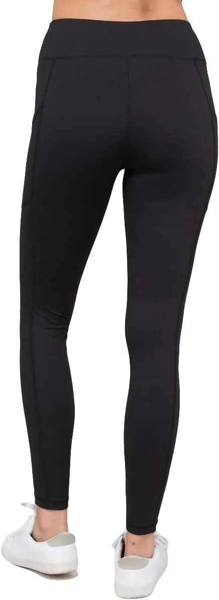 Ashen Fane Full Length High Waist Super Soft Workout Yoga Fitness Pants with Optional Pockets