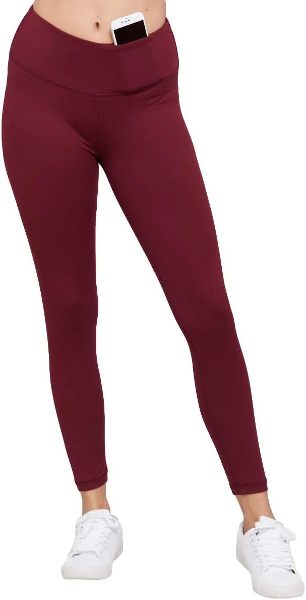 Ashen Fane Full Length High Waist Super Soft Workout Yoga Fitness Pants with Optional Pockets