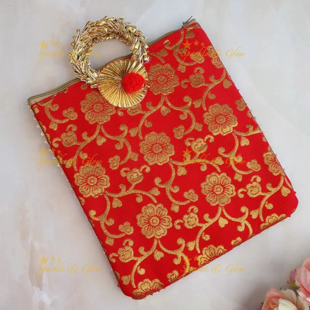 Assorted Floral Potli Bags (10 Pcs) - Perfect Wedding Favors