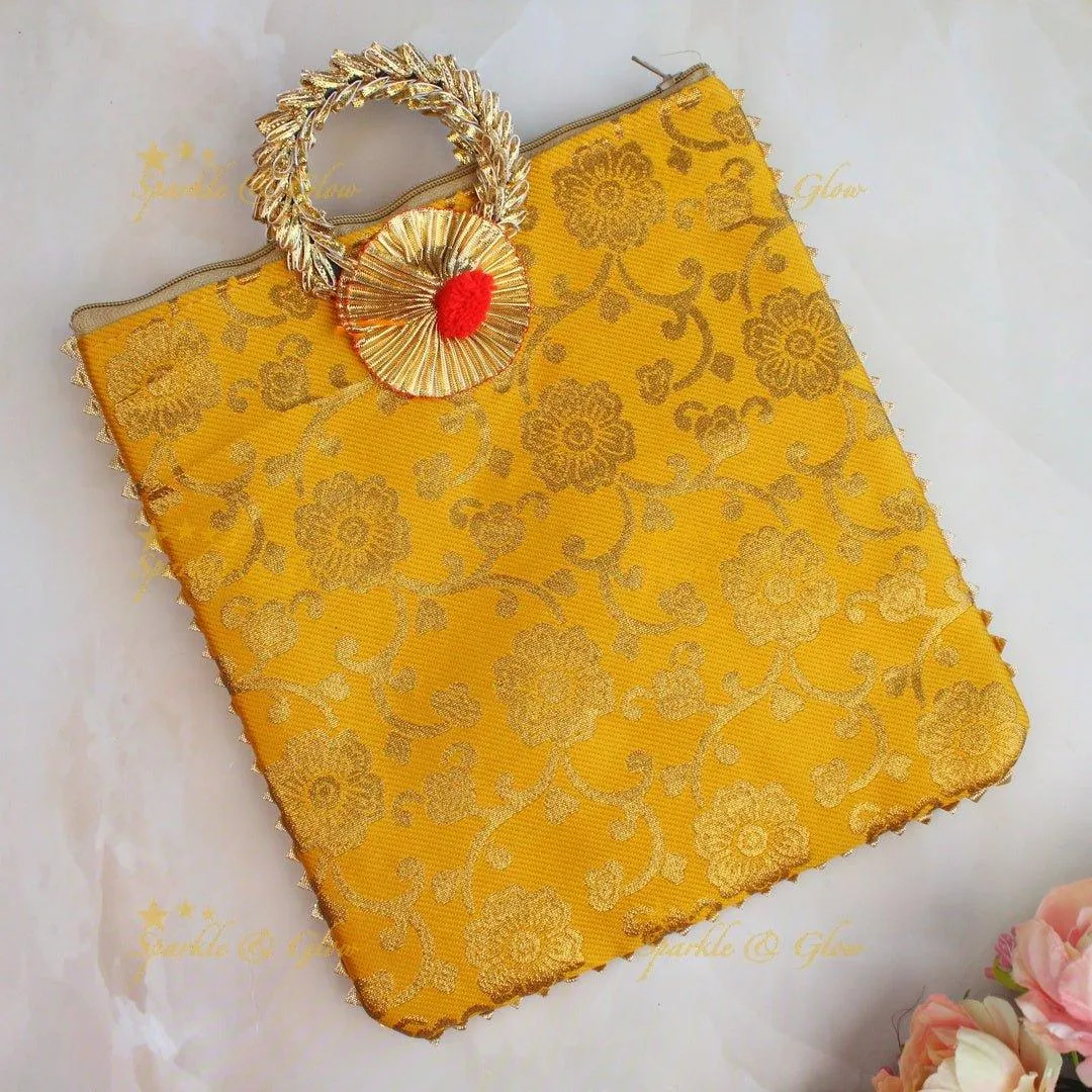 Assorted Floral Potli Bags (10 Pcs) - Perfect Wedding Favors