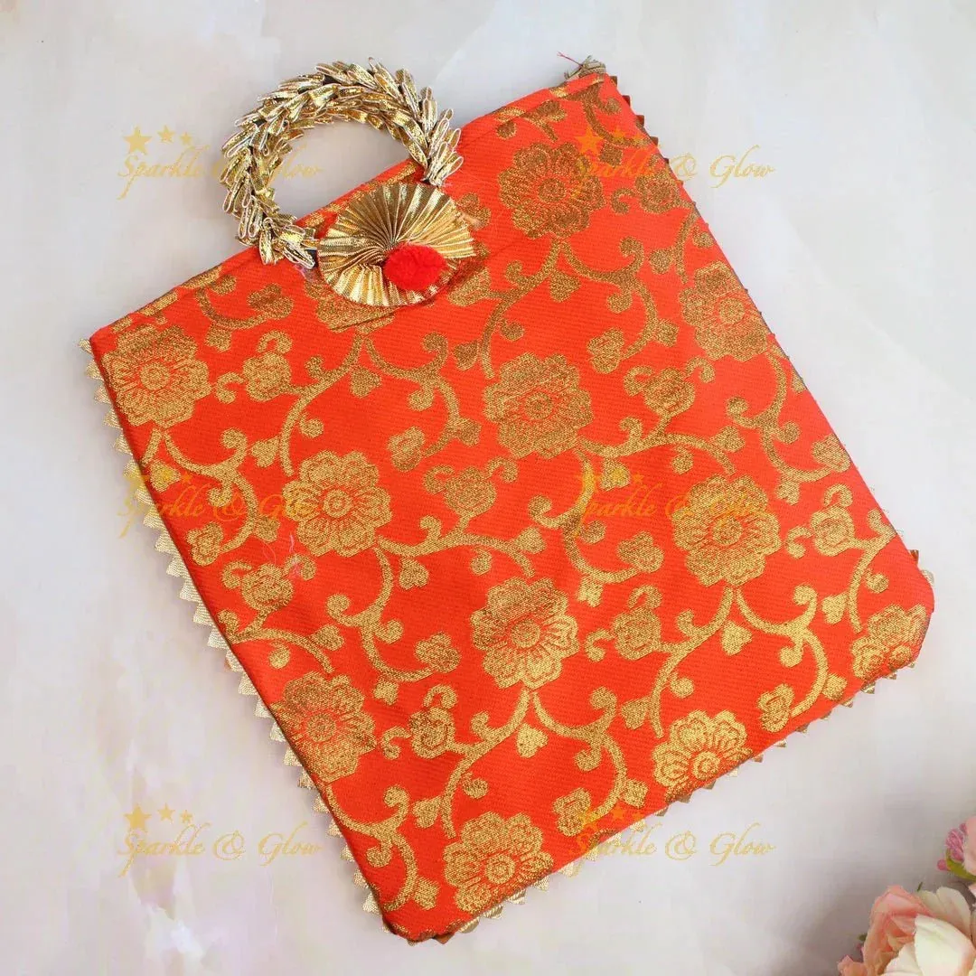 Assorted Floral Potli Bags (10 Pcs) - Perfect Wedding Favors