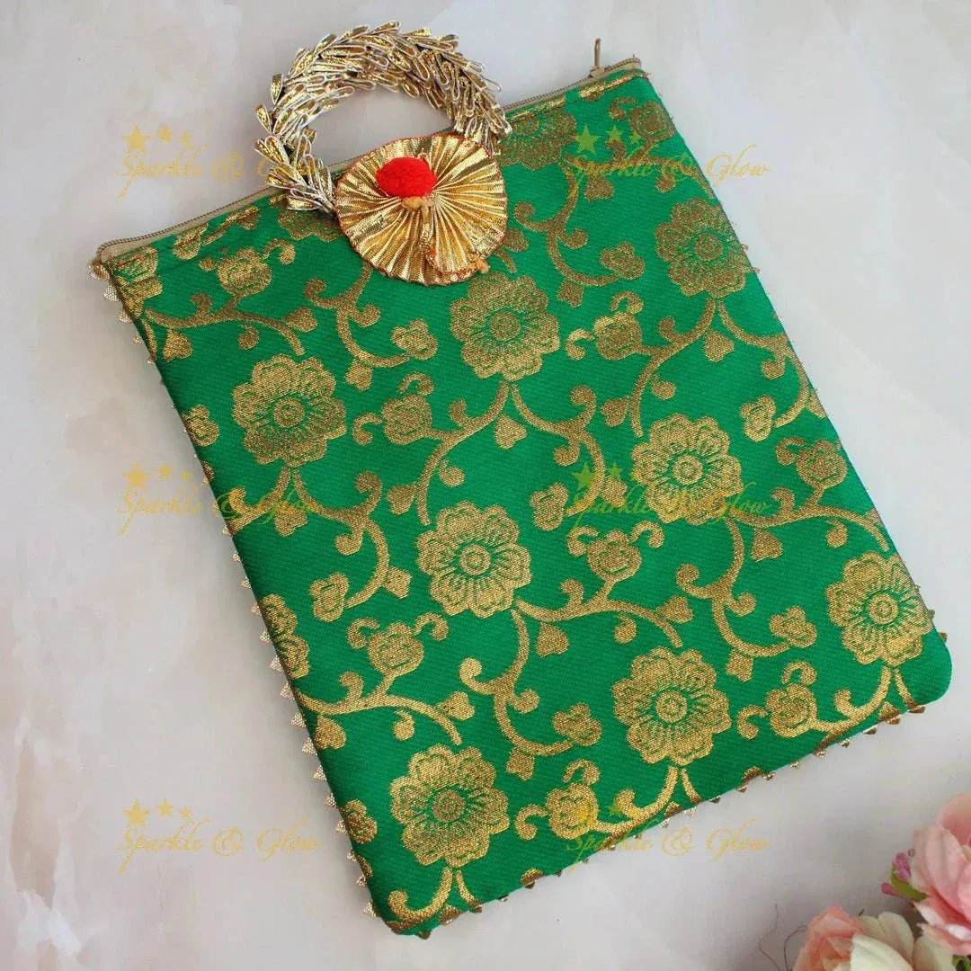 Assorted Floral Potli Bags (10 Pcs) - Perfect Wedding Favors