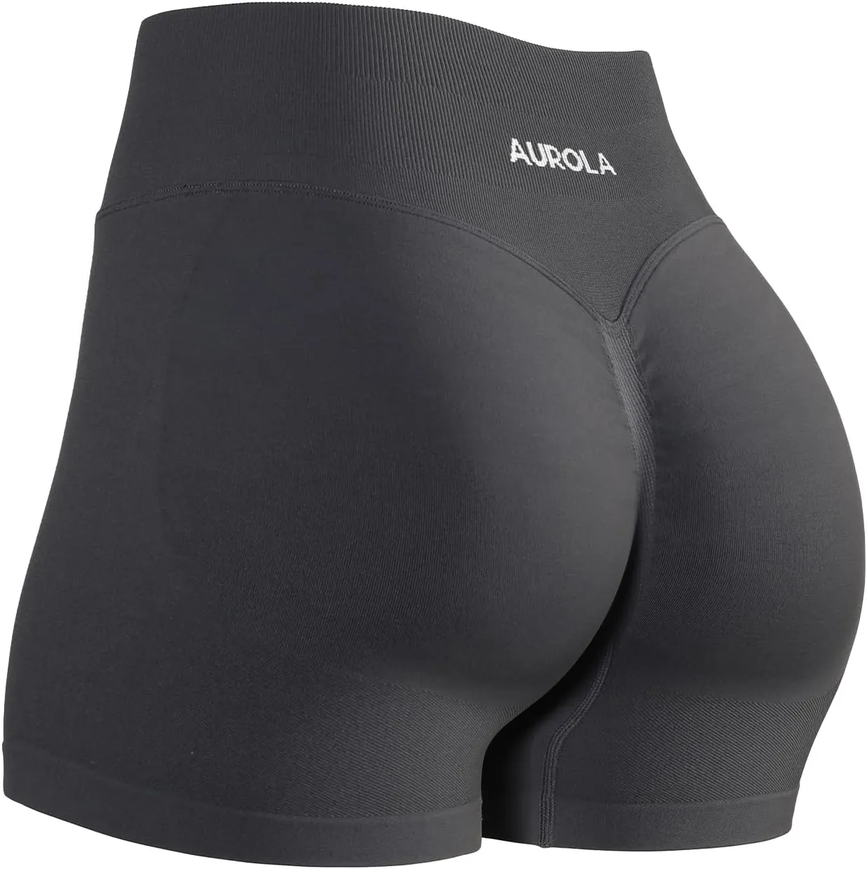 AUROLA Influence Workout Shorts for Women,2.5 3.5 4.5 5.5 6.5 No Roll Up Squat Proof Scrunch Seamless Compression Gym Short