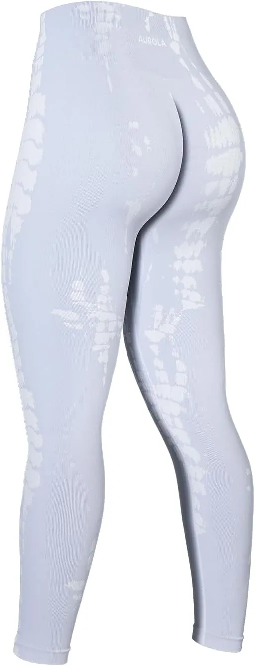 AUROLA Serpent Snake Seamless Scrunch Workout Leggings for Women,Girls Squat Proof Ribbed Thick Active Gym Pants