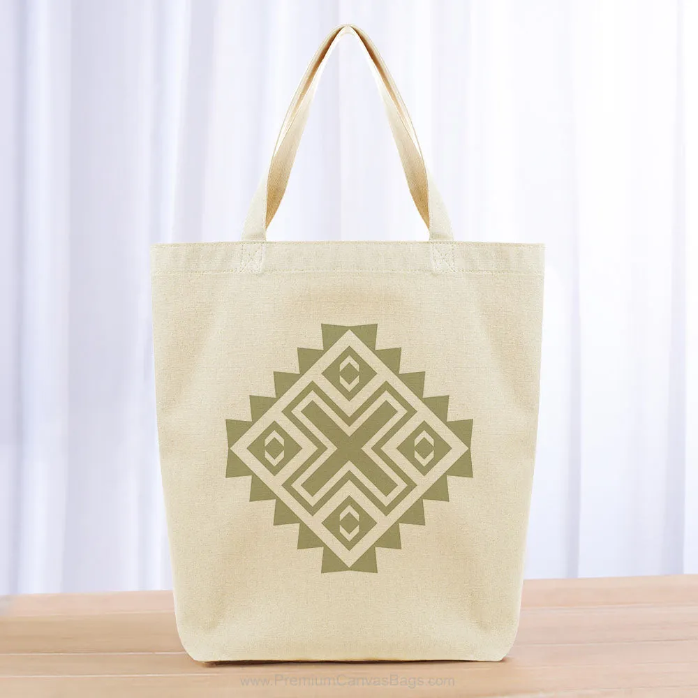 Aztec Tote Bag - khaki