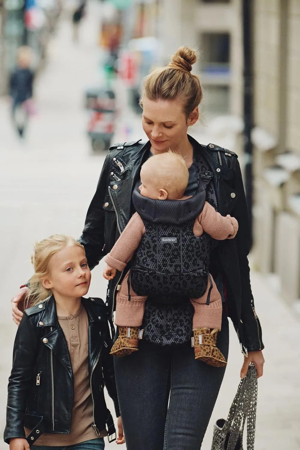 BabyBjörn Baby Carrier Free, 3D mesh, Anthracite/Leopard