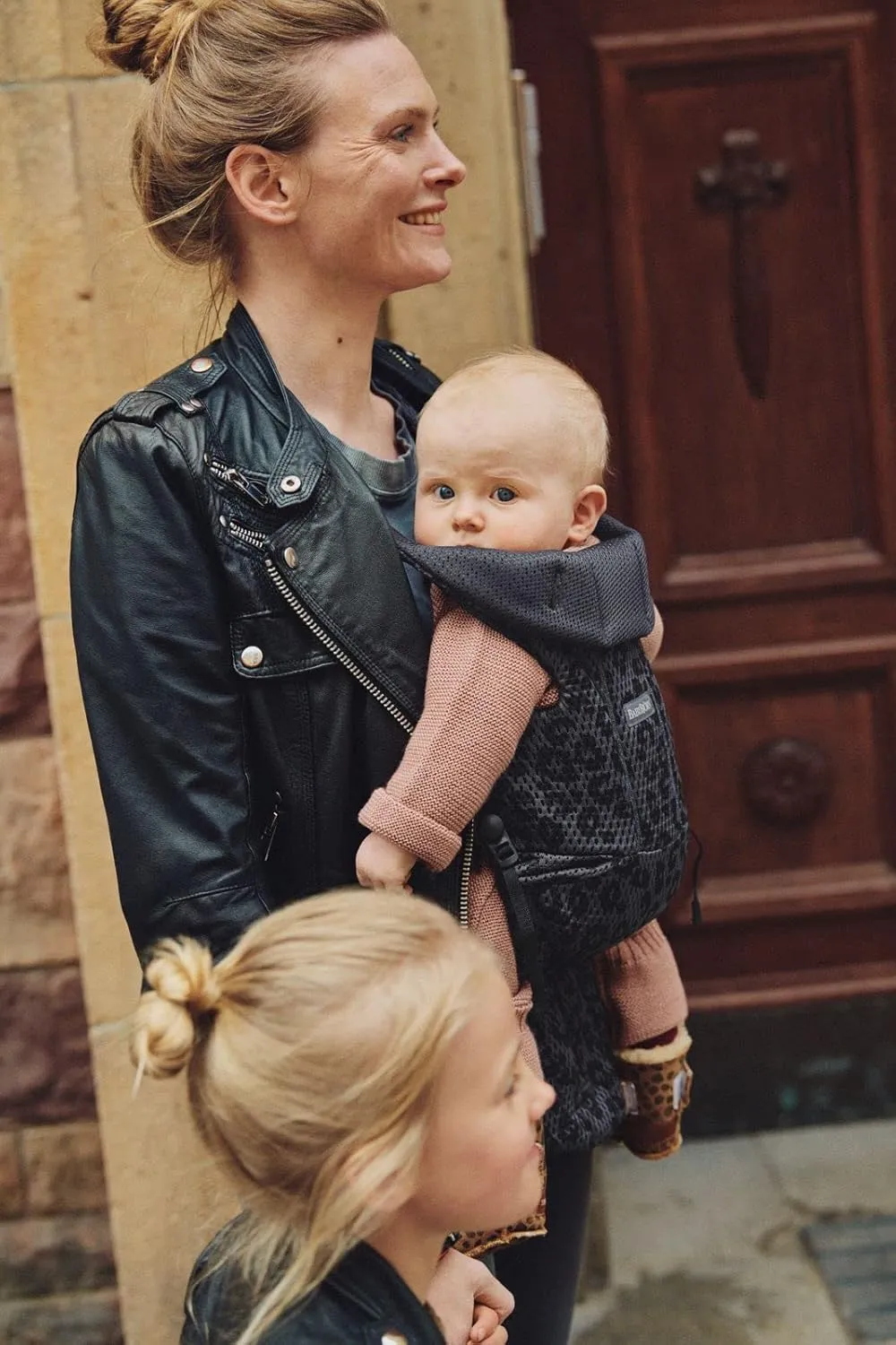 BabyBjörn Baby Carrier Free, 3D mesh, Anthracite/Leopard