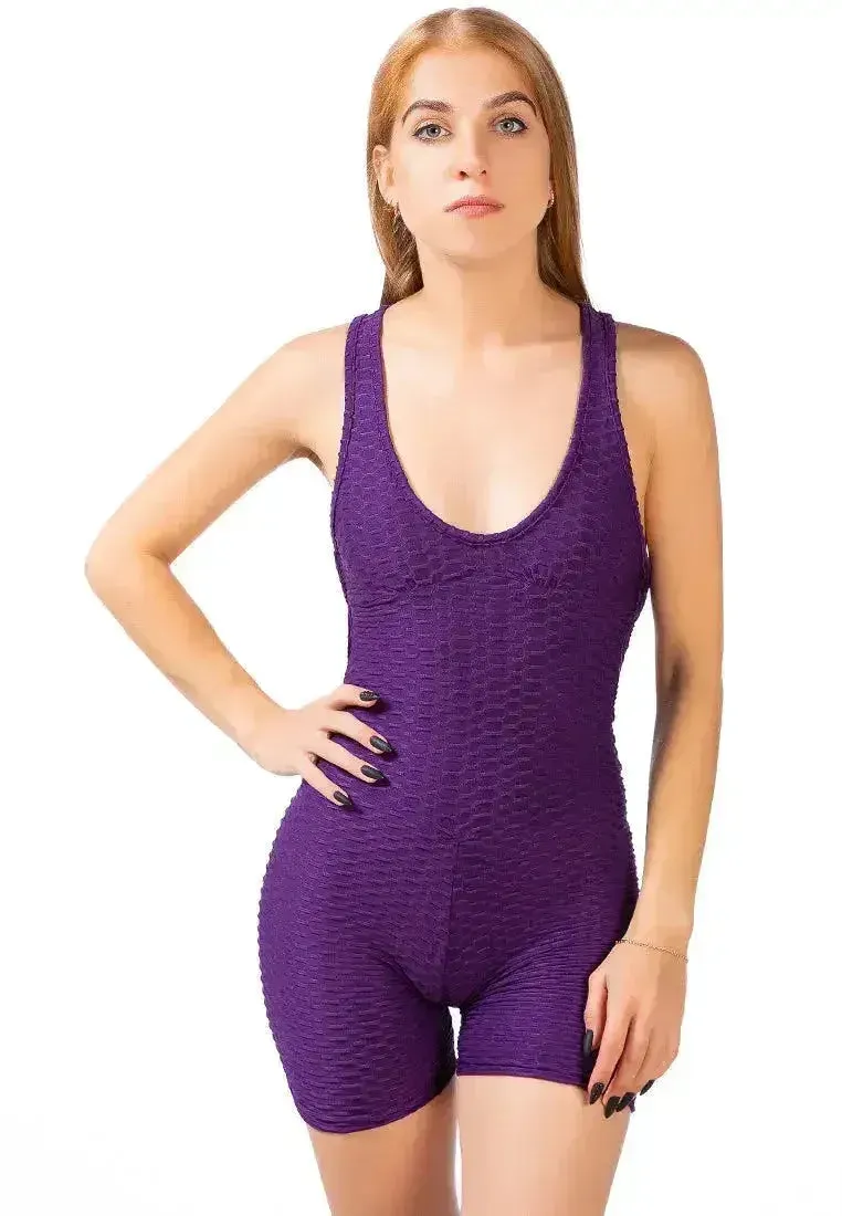 Back Cross Strap Yoga Jumpsuit – Moisture-Wicking 95% Polyester