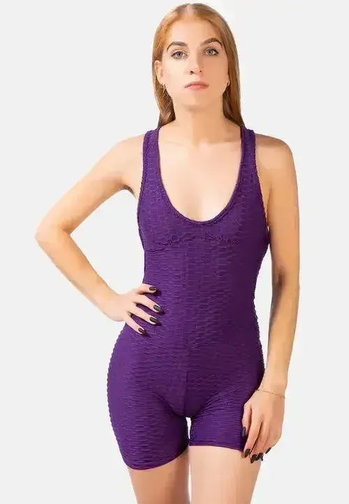 Back Cross Strap Yoga Jumpsuit – Moisture-Wicking 95% Polyester