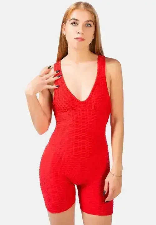 Back Cross Strap Yoga Jumpsuit – Moisture-Wicking 95% Polyester