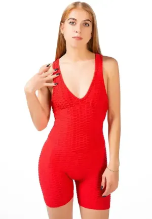 Back Cross Strap Yoga Jumpsuit – Moisture-Wicking 95% Polyester
