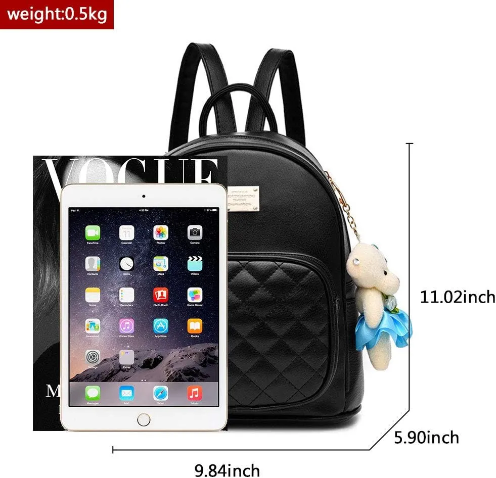 BAG WIZARD Leather Backpack Purse Satchel School Bags Casual Travel Daypacks for Womens