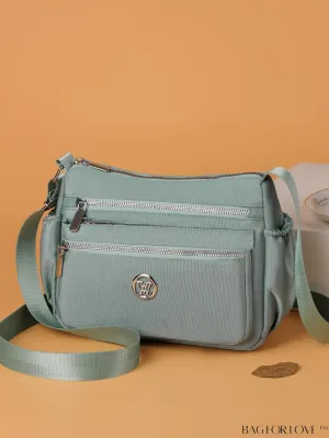 BagForLove - Enhanced Capacity Shoulder Bag with Stylish Letter Patchwork Design - New Arrival