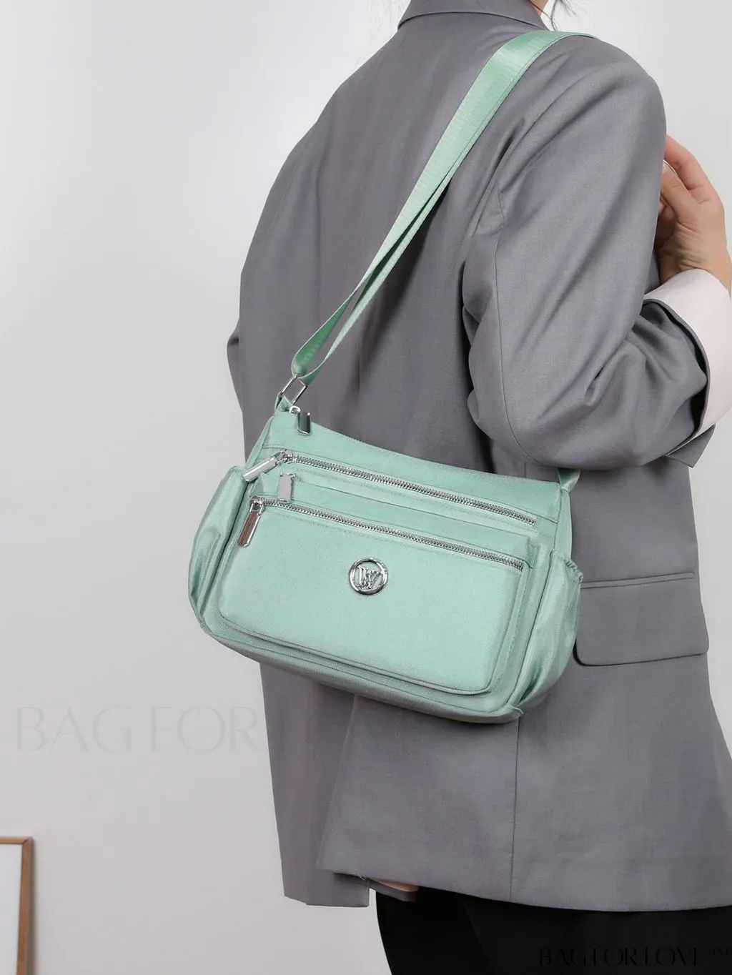 BagForLove - Enhanced Capacity Shoulder Bag with Stylish Letter Patchwork Design - New Arrival