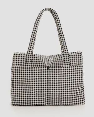 BAGGU Cloud Carry-on Bag - Black & White Gingham