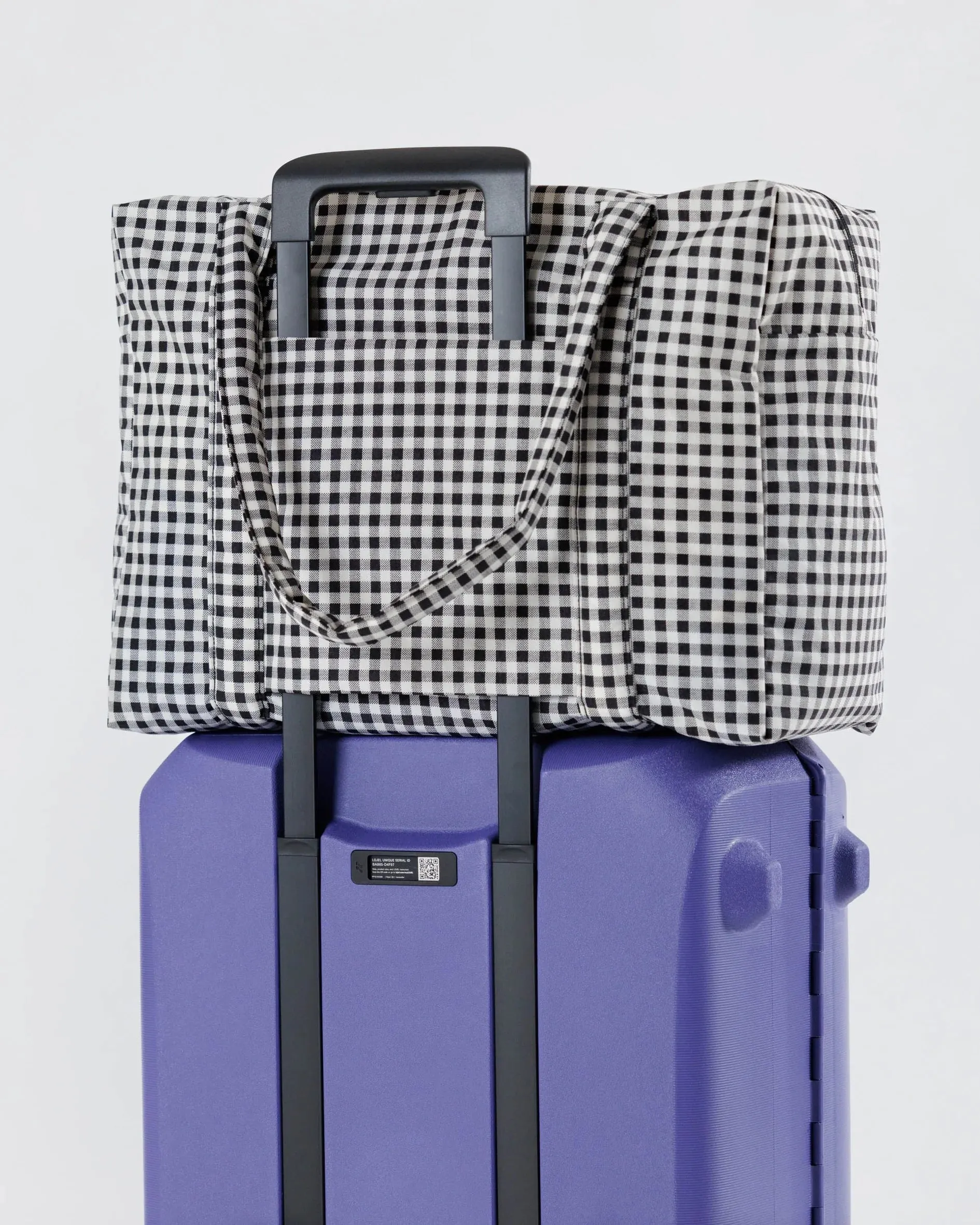 BAGGU Cloud Carry-on Bag - Black & White Gingham