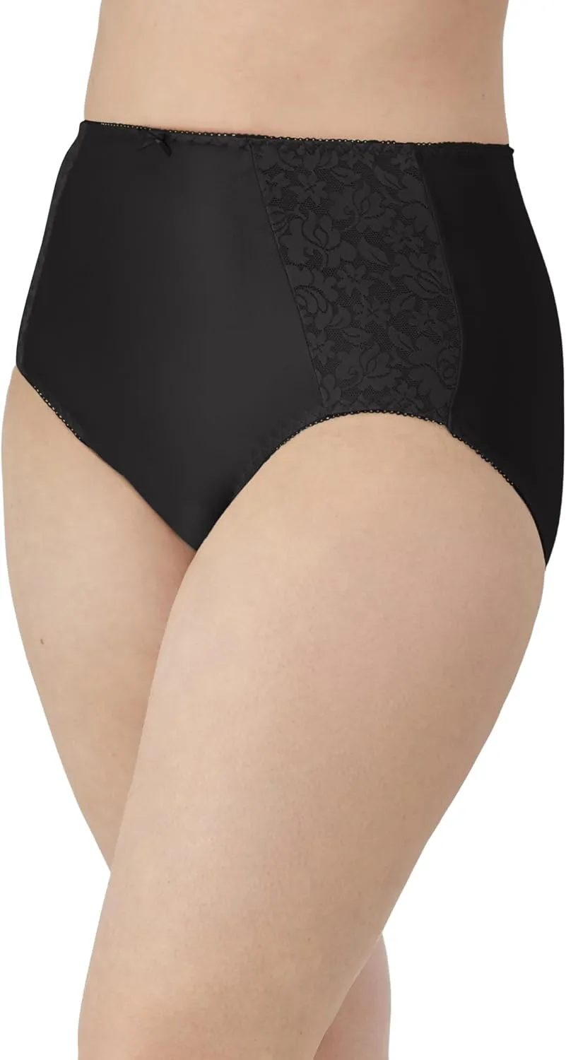 Bali Pack, Double Support Stretch Brief Panties, Moisture-Wicking Underwear for Women, 3-Pack
