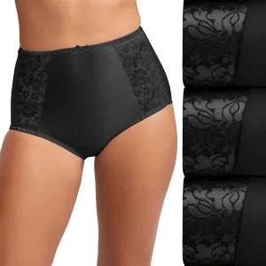Bali Pack, Double Support Stretch Brief Panties, Moisture-Wicking Underwear for Women, 3-Pack