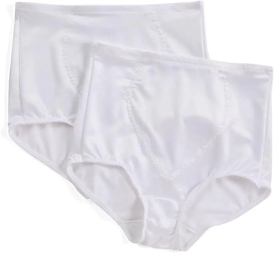 Bali Women's Firm Shapewear Pack, Shaping Brief with Tummy Control, 2-Pack