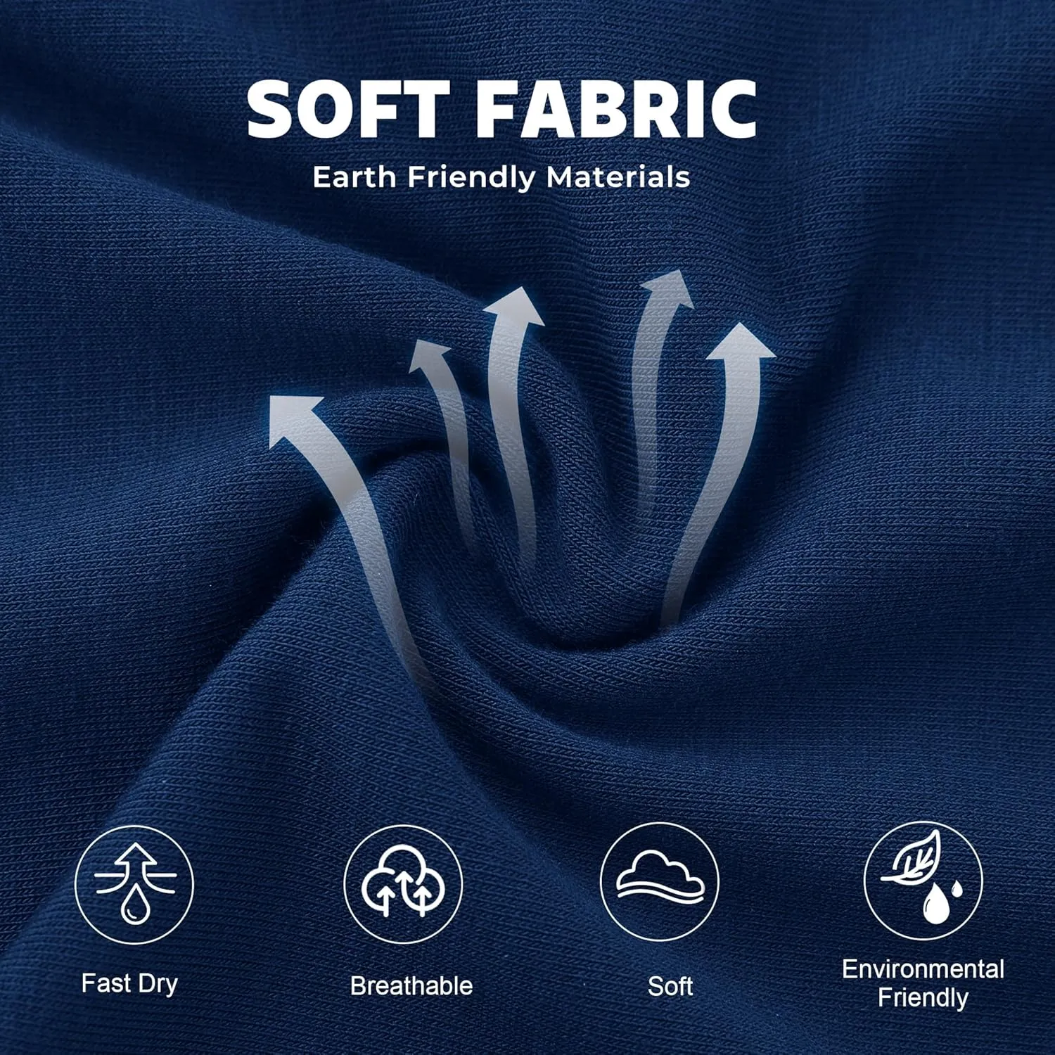 BAMBOO COOL Breathable Men's Underwear Modern Multipack Comfortsoft Moisture-Wicking Boxer Briefs 6 Pack
