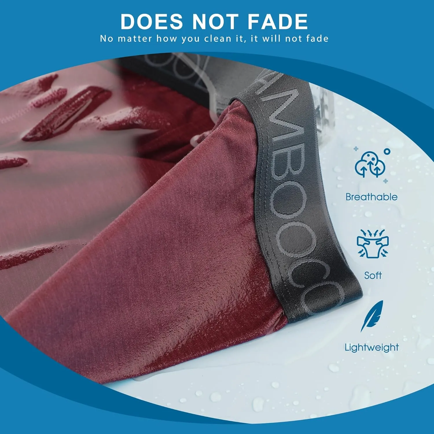 BAMBOO COOL Breathable Men's Underwear Modern Multipack Comfortsoft Moisture-Wicking Boxer Briefs 6 Pack
