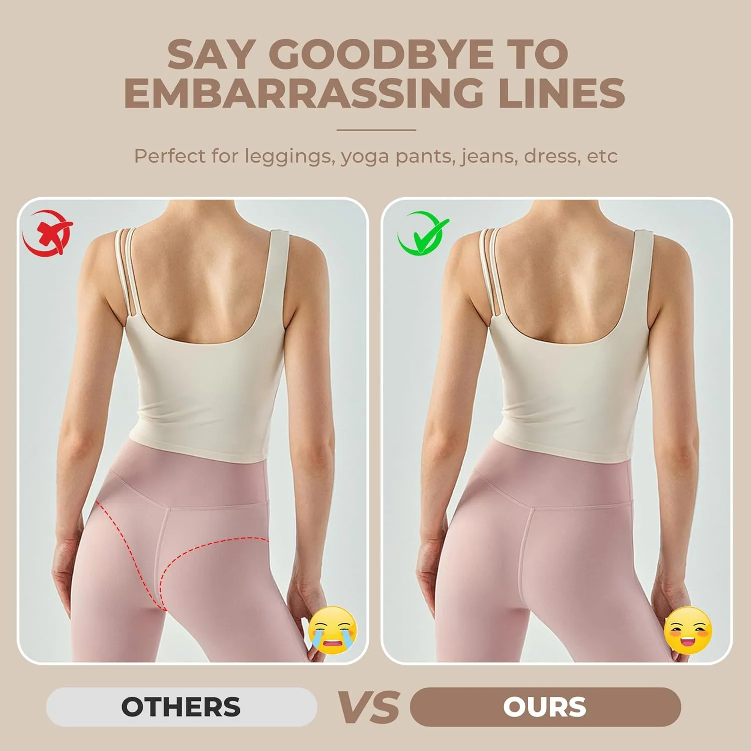 BAMBOO COOL Women's Thongs Seamless Moisture-Wicking Breathable Underwear High Stretchy Mid Waisted Panties Tagless 6 Pack