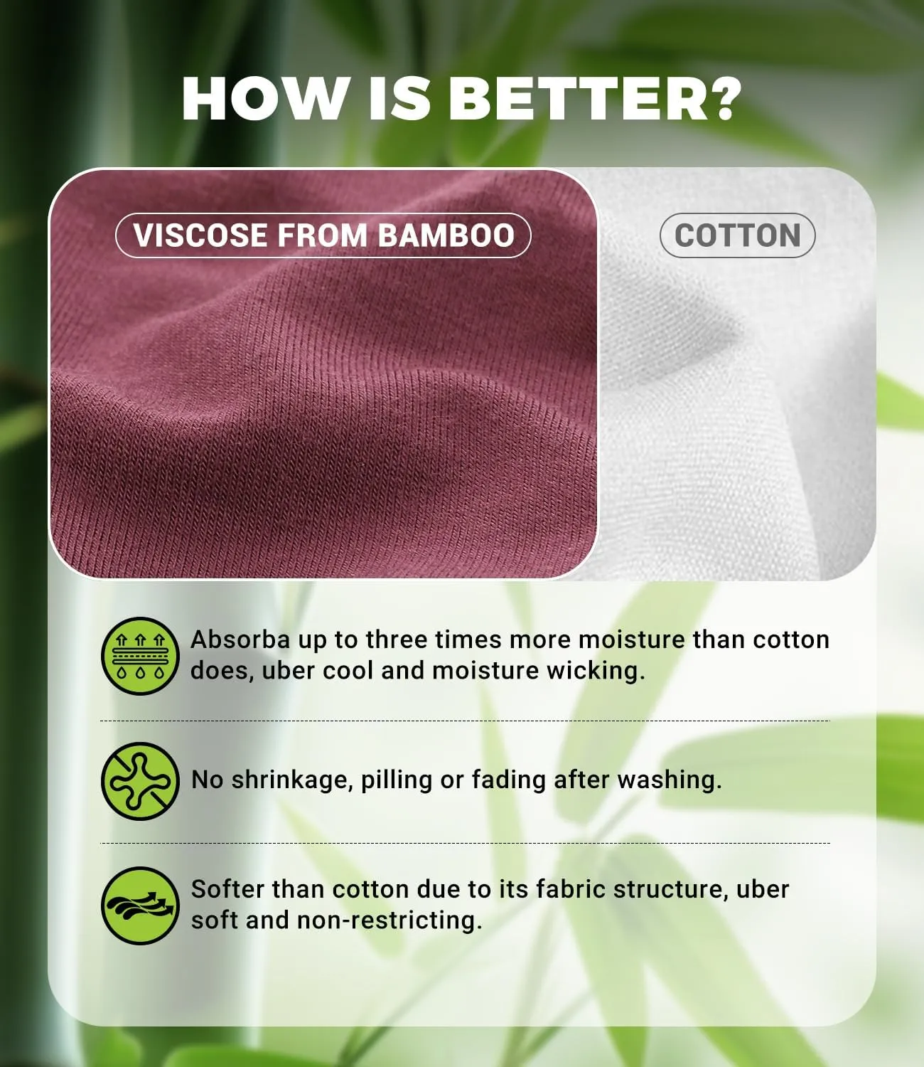 BAMBOO COOL Womens Underwear, Moisture-Wicking Briefs, Soft and Breathable Panties, Mid Waist, 5-Pack