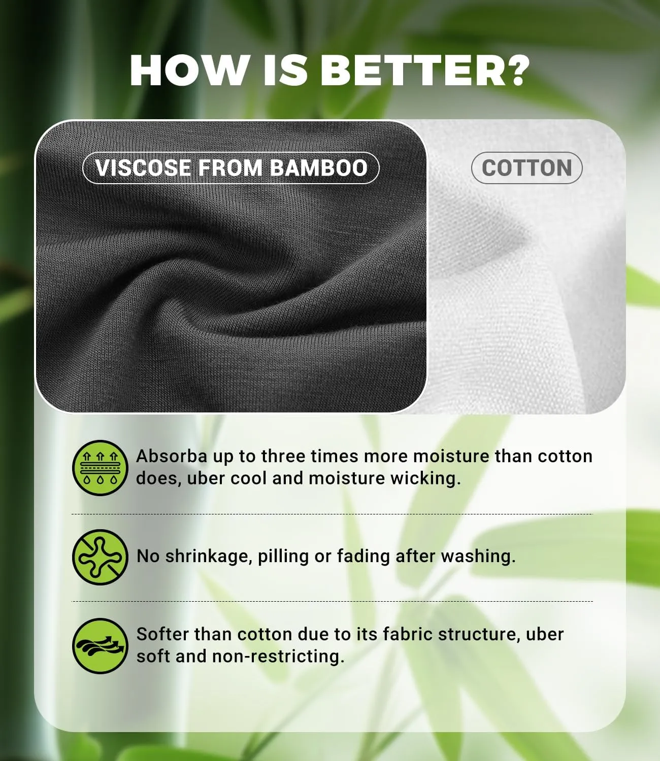 BAMBOO COOL Womens Underwear, Moisture-Wicking Briefs, Soft and Breathable Panties, Mid Waist, 5-Pack