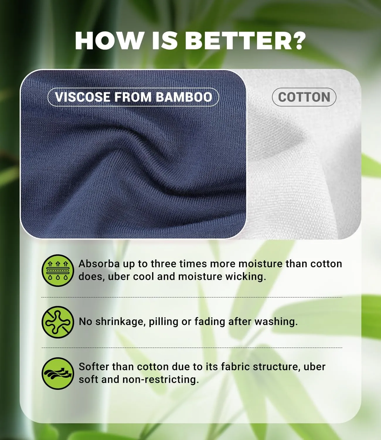 BAMBOO COOL Womens Underwear, Moisture-Wicking Briefs, Soft and Breathable Panties, Mid Waist, 5-Pack