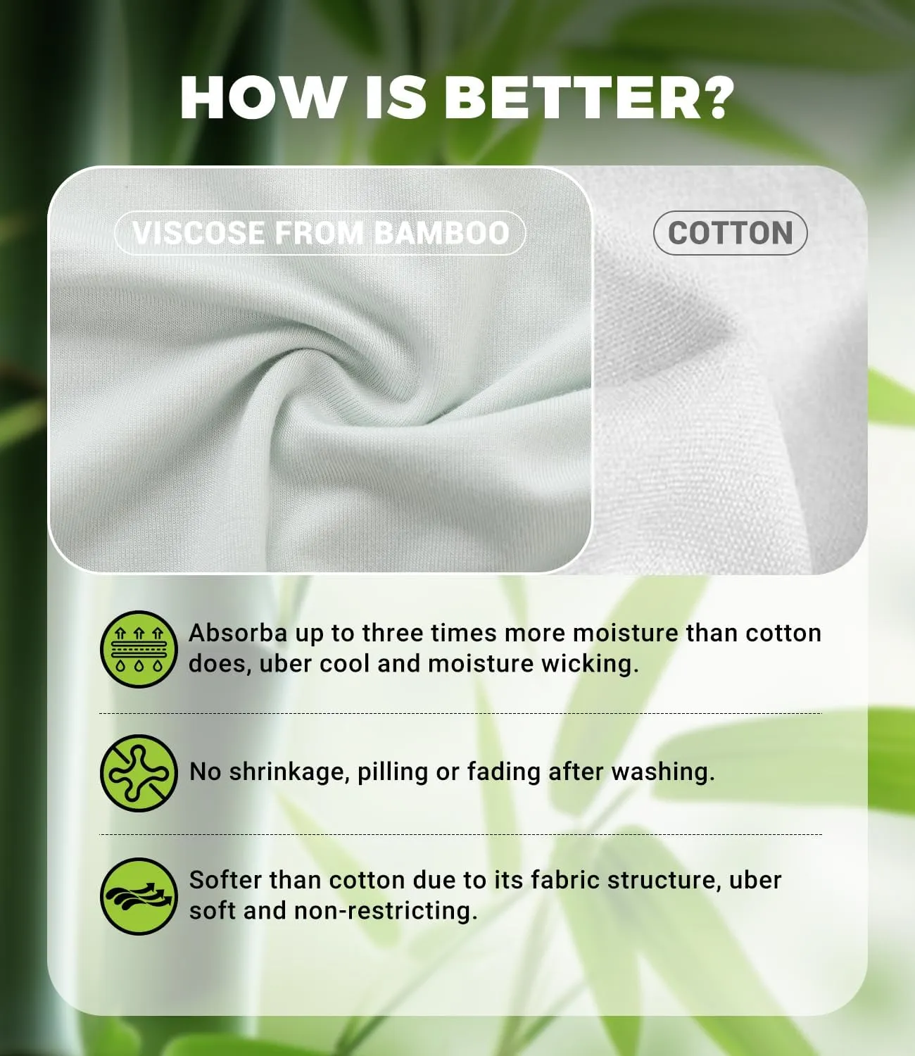 BAMBOO COOL Womens Underwear, Moisture-Wicking Briefs, Soft and Breathable Panties, Mid Waist, 5-Pack