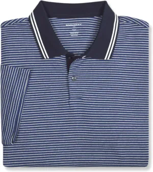 Banana Republic Mens 691730 Standard Fit Pique Mesh All Cotton Striped Polo Shirt