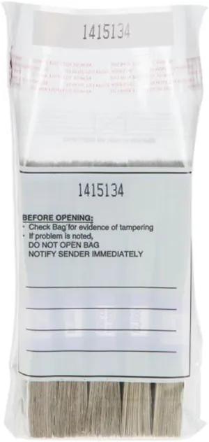 BankSupplies Five Strap Cash Deposit Bags | 6.5W x 7.5H | Pack of 1000 | Clear | Tamper Evident Tape | Write-on Panel | 500 Note Sequential Numbering & Tear-Off Receipt | Security Deposit Bags
