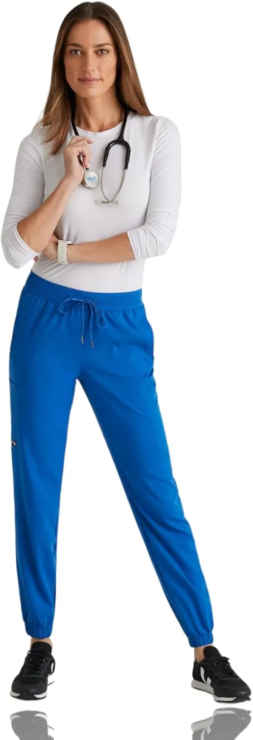 BARCO Grey's Anatomy Spandex Stretch Direct - Dash Scrub Jogger for Women, Elastic Waist Yoga Style Women's Scrub Pant