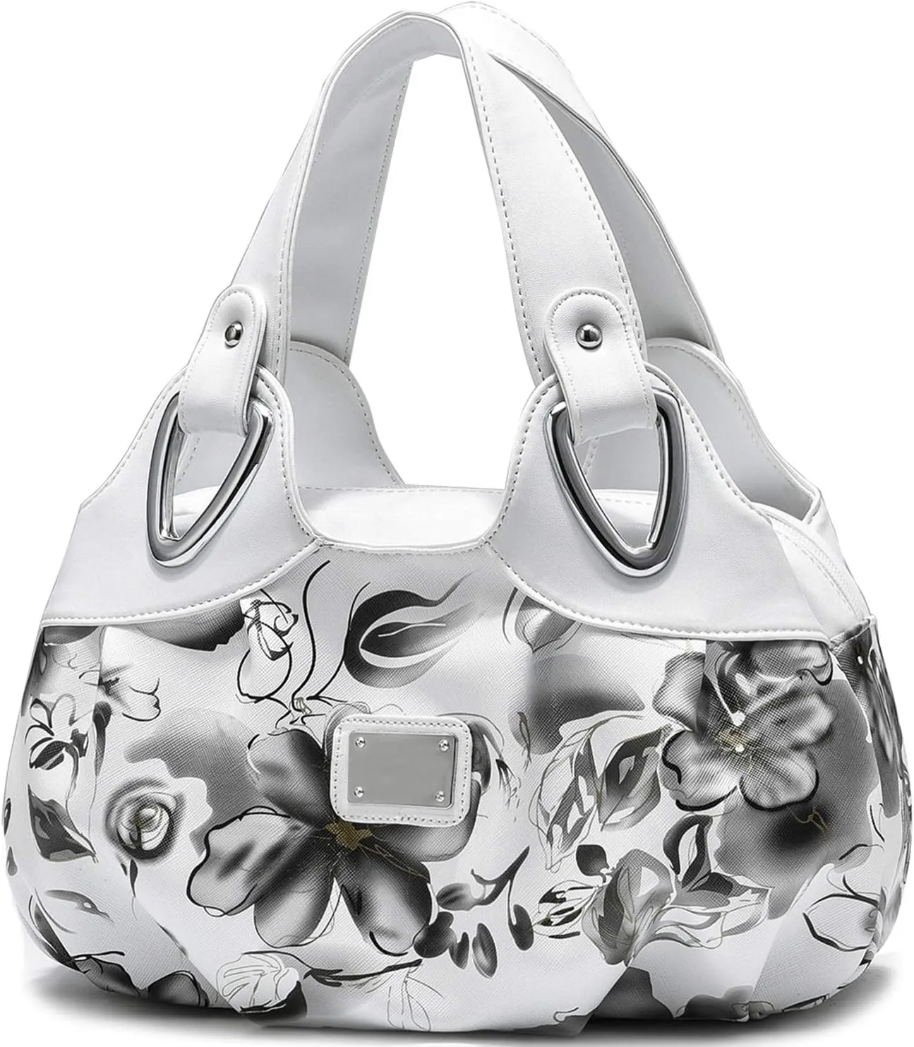Barsine Vegan Leather Purse for Women Fashion Hobo Style Floral Handbag