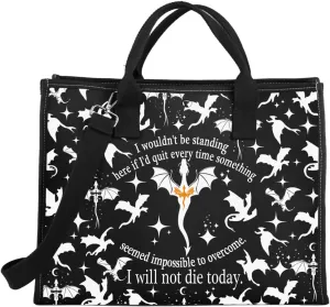 BDPWSS Fourth Book Merchandise Fourth Book Fans Tote Bag Basgiath War Gift I Will Not Die Today Dragon Rider Gift